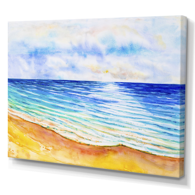 «Coastal Horizon On Summer Scenery», reproduction sur toile flottante, H 8 po x l 12 po x P 1 po, Toile tendue