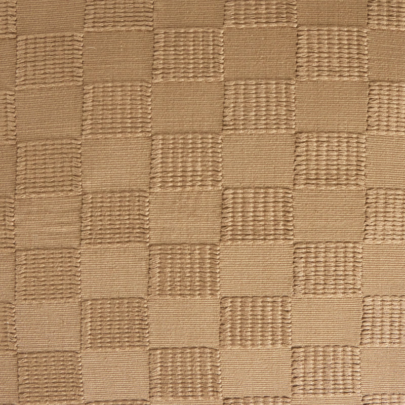 Handwoven Khaki Cotton Checkered Reversible Throw Pillow