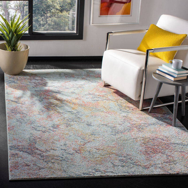 Kenia Performance Abstract Rug, Rectangle 5'1" x 7'6"