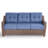 Acton 75" Outdoor Wicker Rattan Patio Sofa With 6" Thick Cushions-459109829
