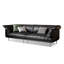 Canapé modulaire noir en cuir véritable-586562151-586562146