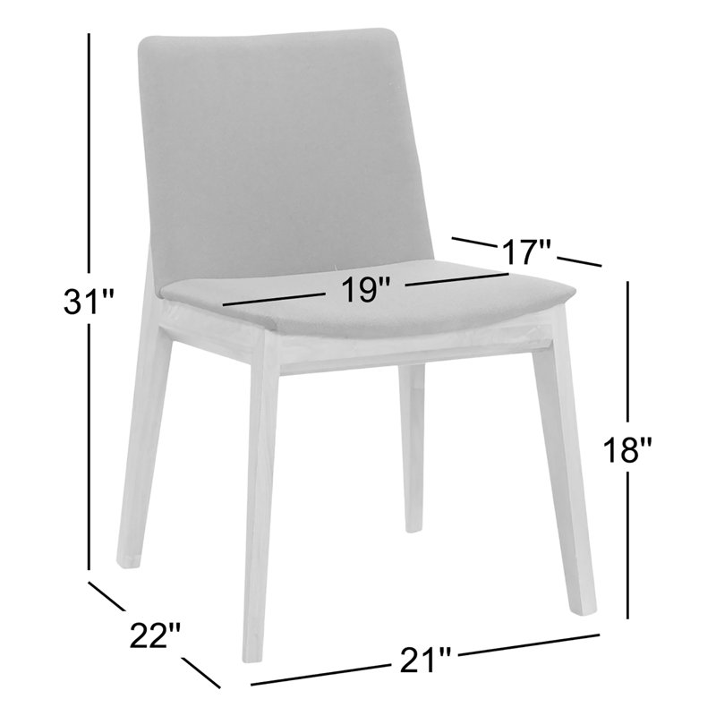 Side Chair in Grey, Black Canvas, Brown