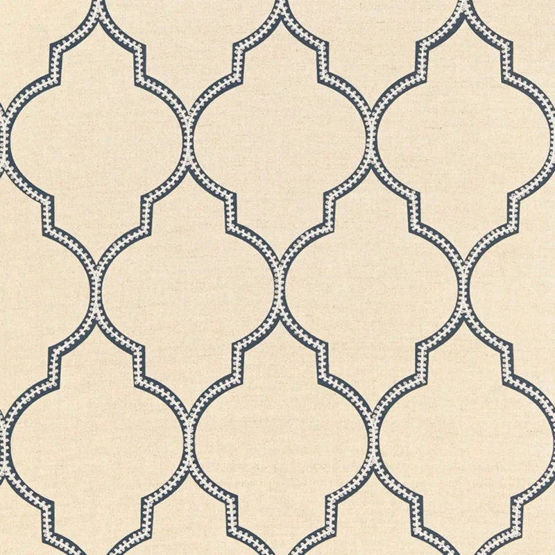 Algiers Embroidery Fabric, Blue