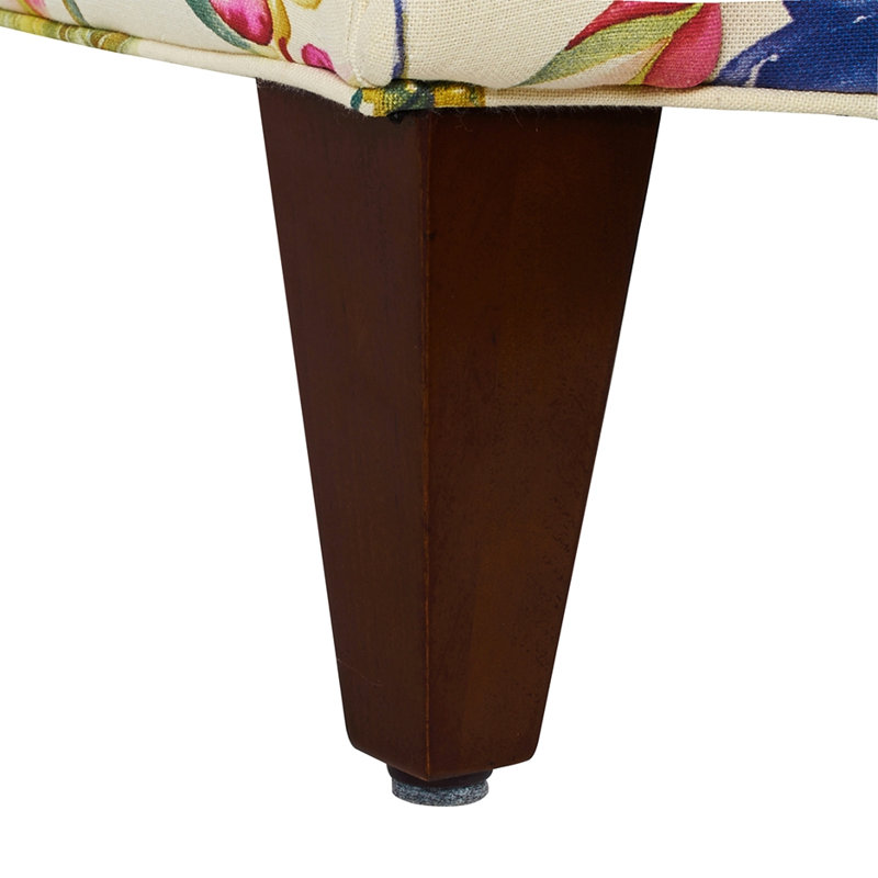 Fauteuil rembourré Paradise, blanc cassé / imprimé floral sur coton