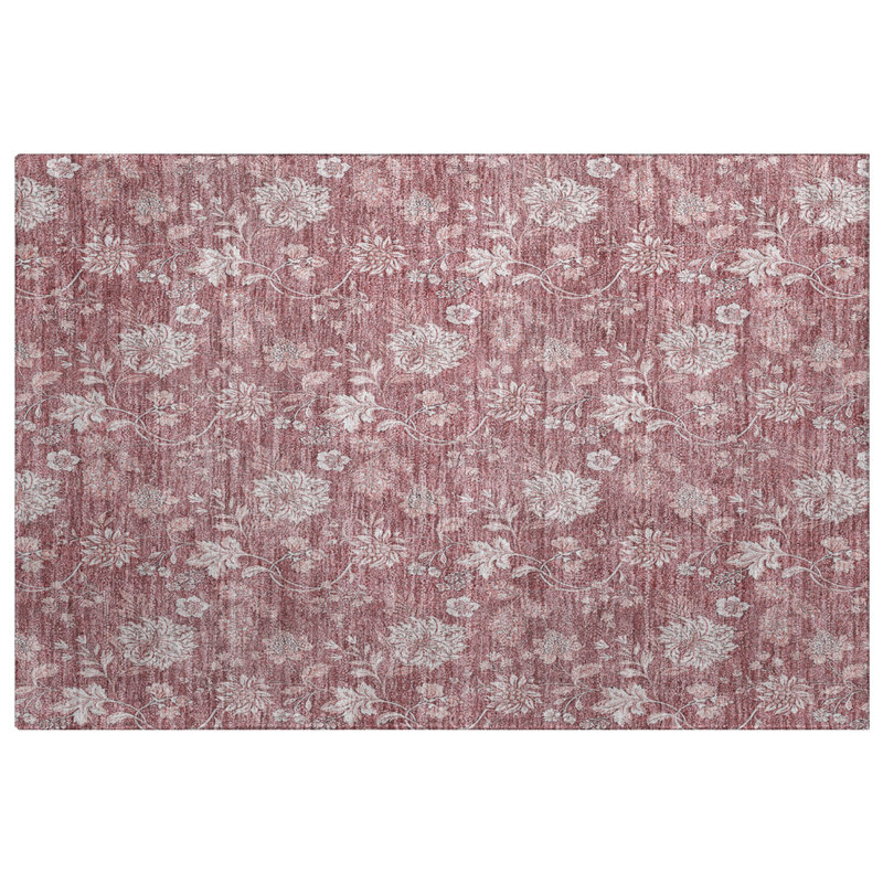 Tapis à poil long de qualité supérieure lavable à la machine ADS681, Rosé, 1 pi 8 po x 2 pi 6 po