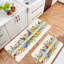 Ensemble de 2 tapis de cuisine jaunes mélangés à fleurs printanières