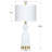 27" Bedside Glass USB Table Lamp with Touch Control and Night Light