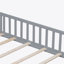 Lit plateforme Khrystina Shilu avec clôture et porte pour enfants-331715307