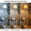 Lampe sur pied 88 po de style crème plissée 88 po avec table d'appoint et lampe sur pied (incluant 1 ampoule tricolore)