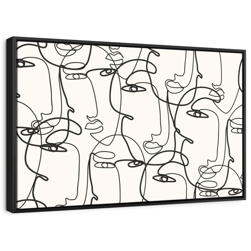 Illustration de visages de femmes Leisha, H 17 po x l 25 po