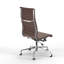  High Back Armless Genuine Leather Task Chair With Aluminum Frame, Armless Desk Chair-959486563