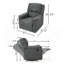 Fauteuil inclinable manuel confortable avec fonction pivotante pour la détente-1273383366