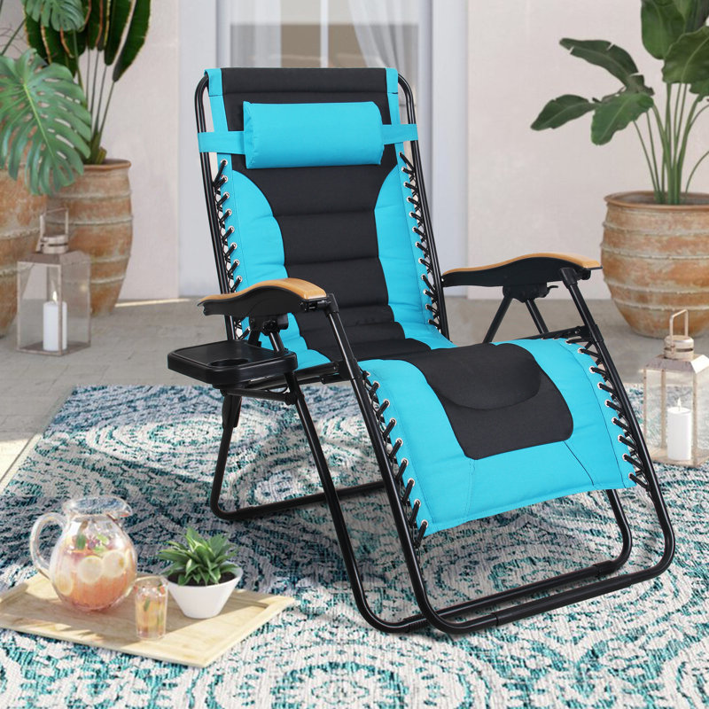 Syril Folding Zero Gravity Chair, Aqua