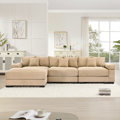 Naomi 4-Piece Upholstered Boneless Sectional