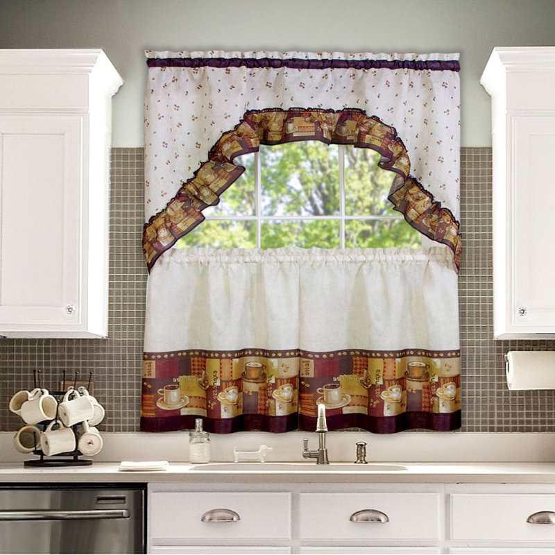 Rideau de cuisine Angelissa, l 57 po x L 36 po