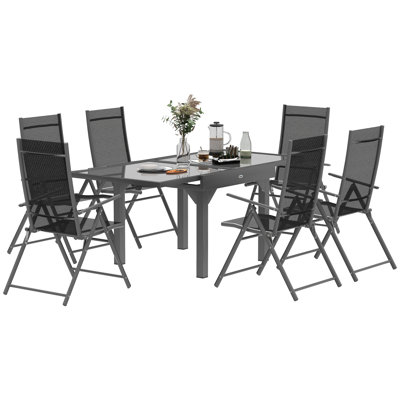 Steel Patio Dining Set Table,