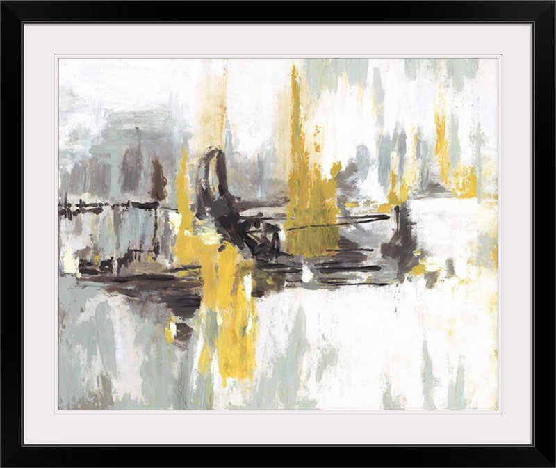 « At the End of the Day », impression de peinture sur toile, H 32 po x l 38 po x P 1 po, Cadre noir