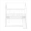 Structure de lit superposé simple au-dessus d'un lit simple pour chambre d'enfant avec échelle coulissante convertible et garde-corps en pin massif blanc