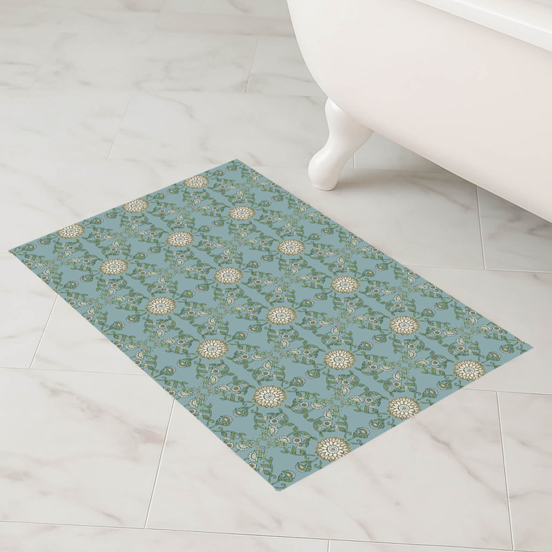 Aria Decorative Bath Mat, Bleu, Simple - L 34 po x l 21 po