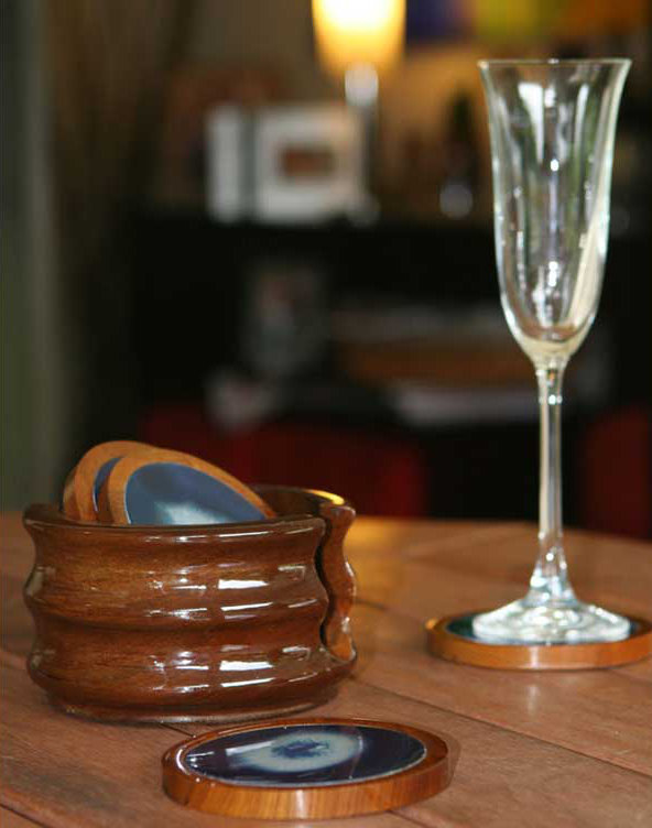 Round 1 Piece Coaster Set With Holder