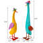 Ensemble de 2 statues de canards en métal pour jardin, sculptures d'oiseaux à long cou