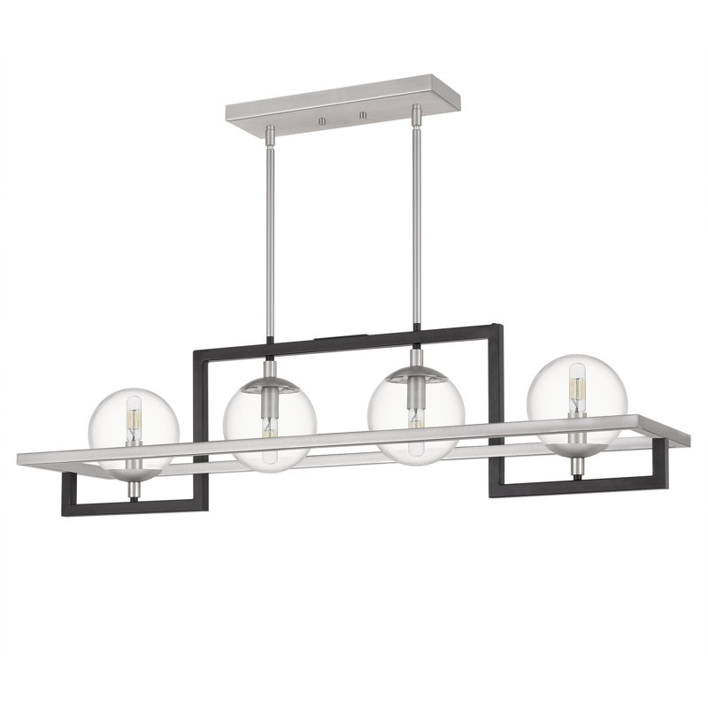 Luminaire suspendu linéaire à 4 lumières pour îlot de cuisine Laird