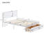 Lit plateforme double avec tiroirs sous le lit