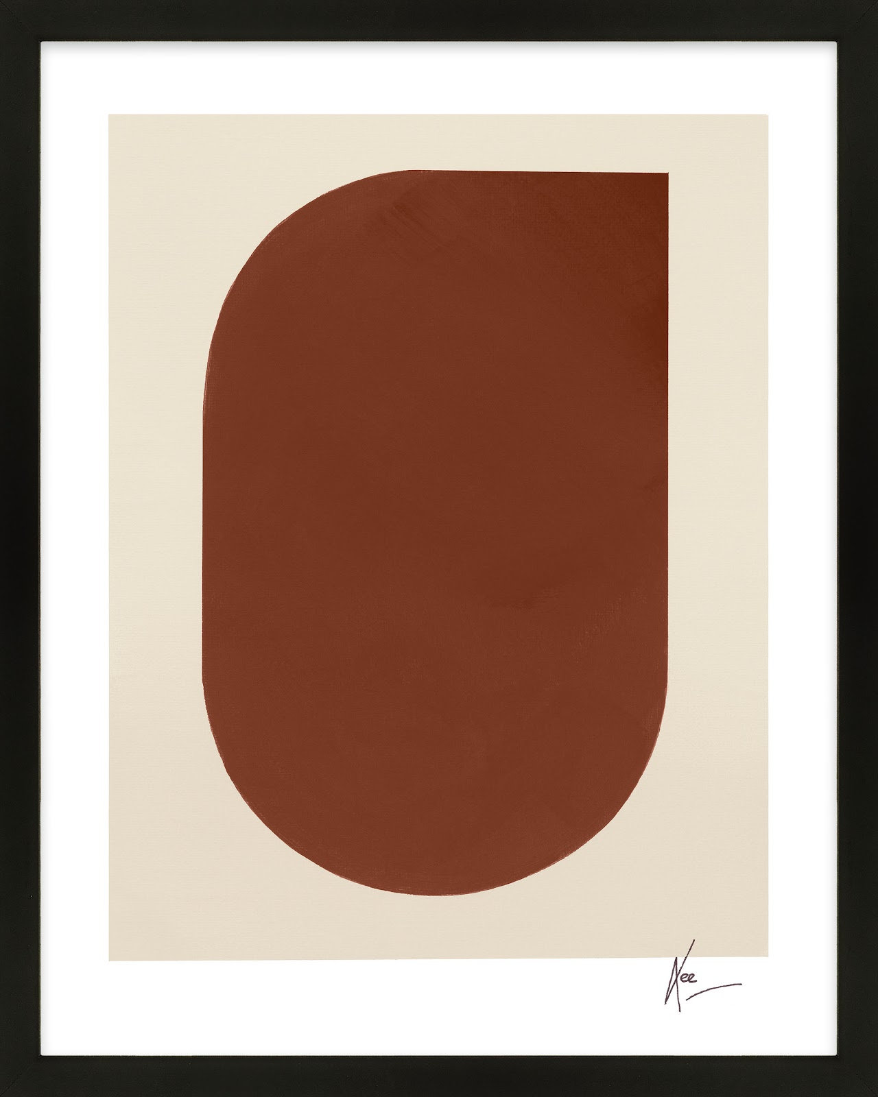 Keyhole "Keyhole 2" Painting by Lee Lessem, Black Framed, 50" H x 40" W x 1.25" D
