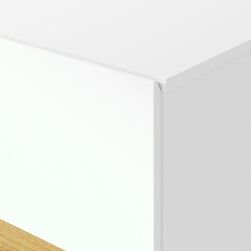 Commode de rangement à 6 tiroirs, Blanc
