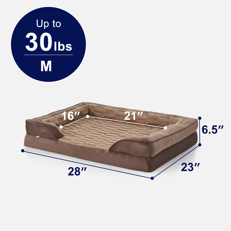 Lit pour chien Dog Bedorthopedic, H 6,5 po x l 28 po x P 23 po