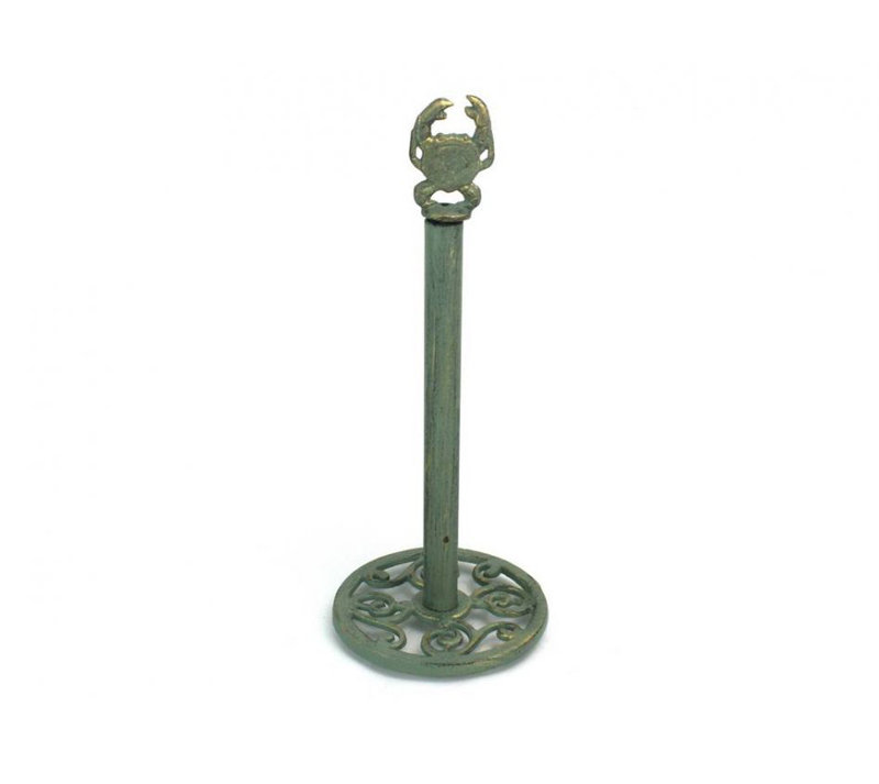 Porte-papier hygiénique sur pied crabe, Bronze antique