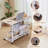 Rolling Laptop Desk with Adjustable Height, Mobile Overbed Table with Storage Shelves and Lockable Casters, Portable Standing Desk for Bed, Sofa and Small Spaces, 31.5" x 15.7"-725099605-725099604