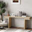 Console très large en placage de bois véritable de 66 po, canapé minimaliste derrière le canapé pour le vestibule, le couloir, le salon, le bureau à domicile, chêne vieilli-1526780904