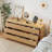 9-Drawer Fluted Dresser, 58'' W Wood Storage Closet Dressers Chest of Drawers-298041881