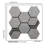 Native Rock 3.5" X 3.5" Porcelain Metal Look Tile Hexagon Mosaic Sheet-110967067