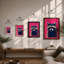 Raccoon Portrait Modern - Framed Print-689032683-689032687