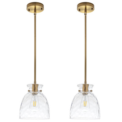 1 - Light Dimmable Dome Pendant Light
