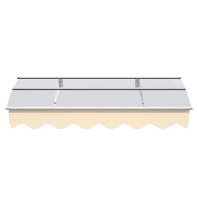 Awning Canopy 59"x34" - Polycarbonate Roof & Strong Aluminum Protected Snow Load Resistance Modern Style Door Window With Valance Brackets Heat Wall Mounted Ornament