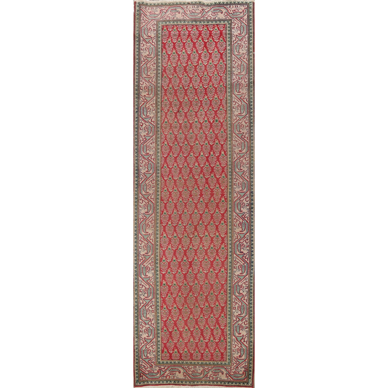 Burrel One-of-a-Kind 3'2" X 10'6" 1960s Runner Wool Area Rug in