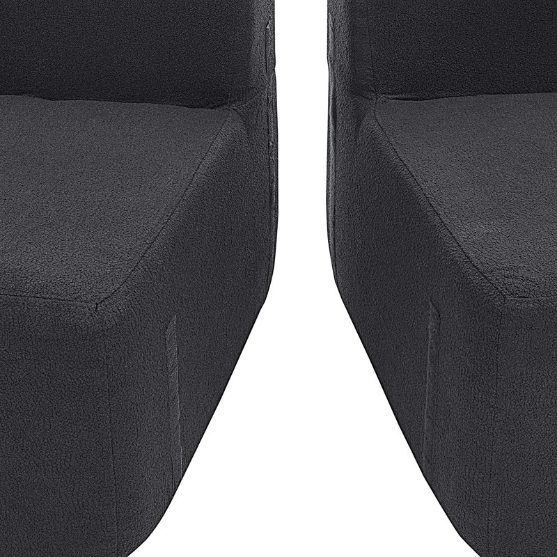 Curved Modular Sectional Sofa, Black