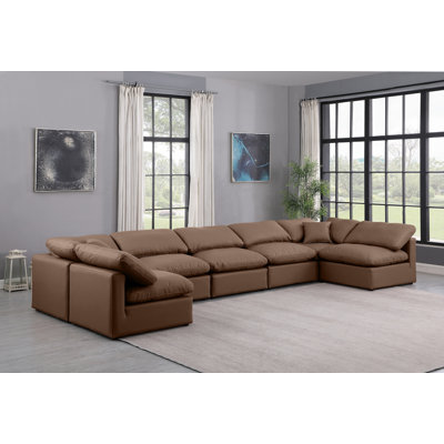 Canapé modulaire en similicuir 7 pièces Itala