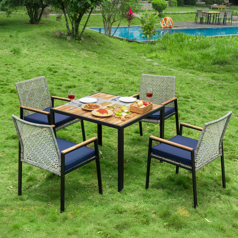 Ensemble repas extérieur pour 4 personnes, Marine