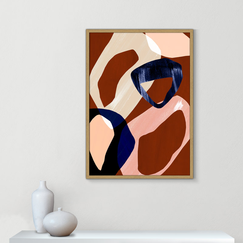 Loop I Print par Violets Print House, 25.5'' W x 35.5'' H, Grain de bois naturel, Impression encadrée