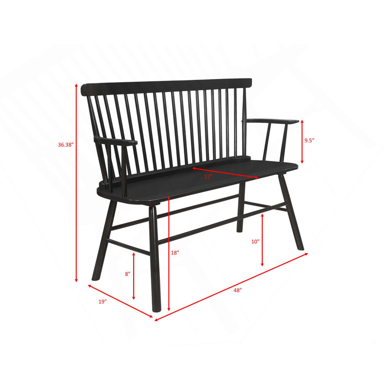 Fauteuil décontracté en bois, Noir