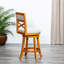 Tabouret pivotant à hauteur de comptoir en tissu beige de 24 po au design charmant et naturel-1572919608-1572919614