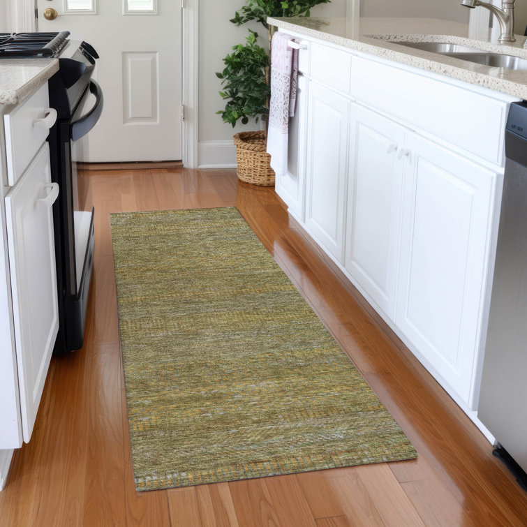 Machine Washable Indoor/Outdoor Claudian ACN1633 Sage Rug