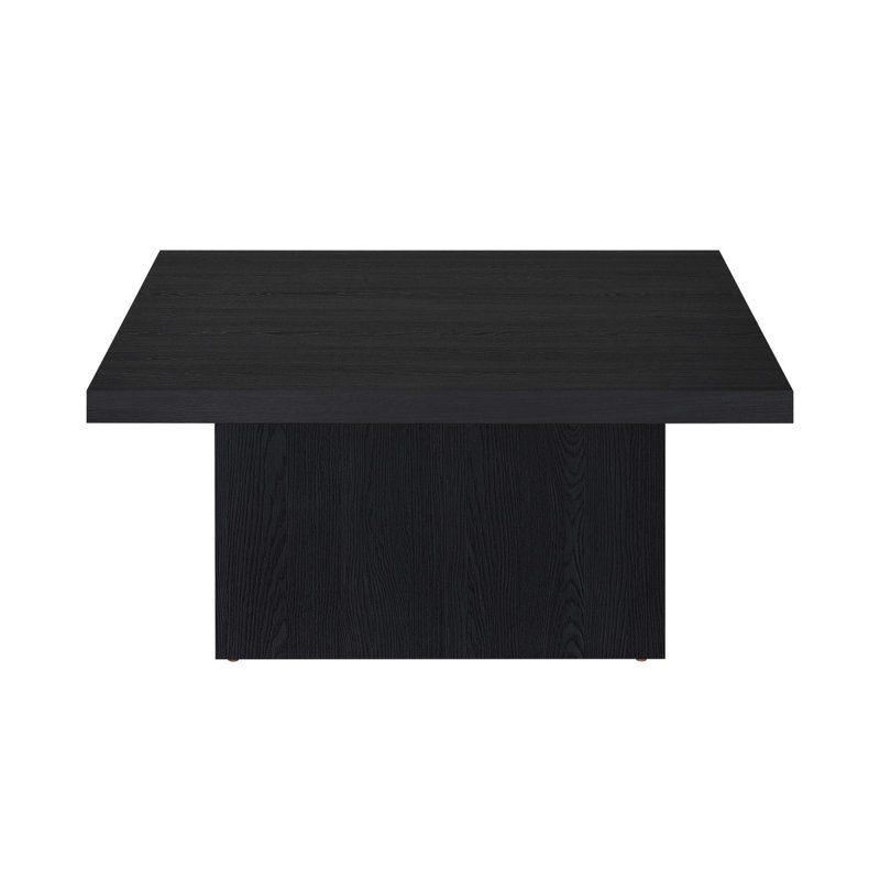 Square Engineered Wood Cocktail Coffee Table, Black