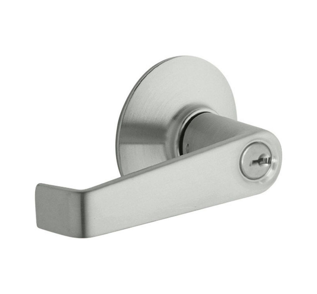 Schlage Elan Satin Chrome Steel Storeroom Lockset ANSI Grade 2 1-3/4 in. Schlage