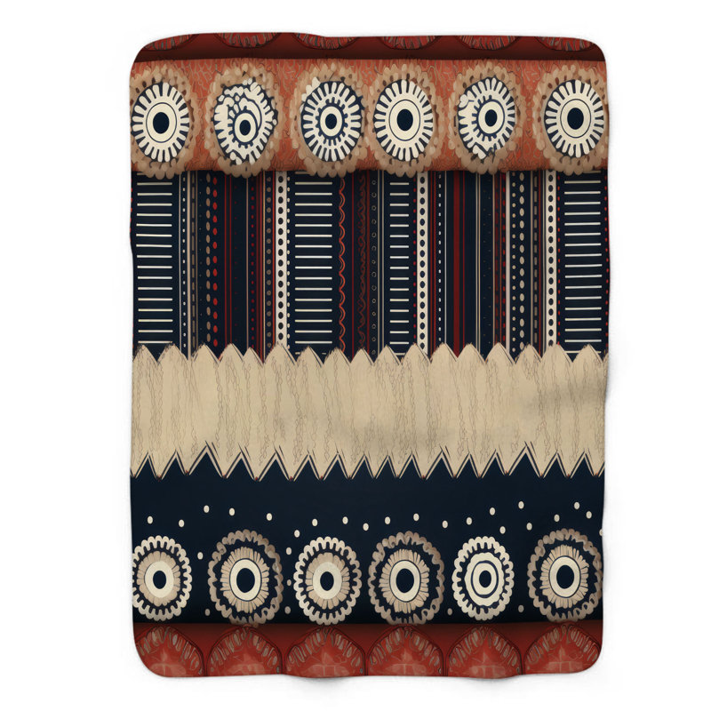 Boho Chevron - 1 Piece Blanket, Queen