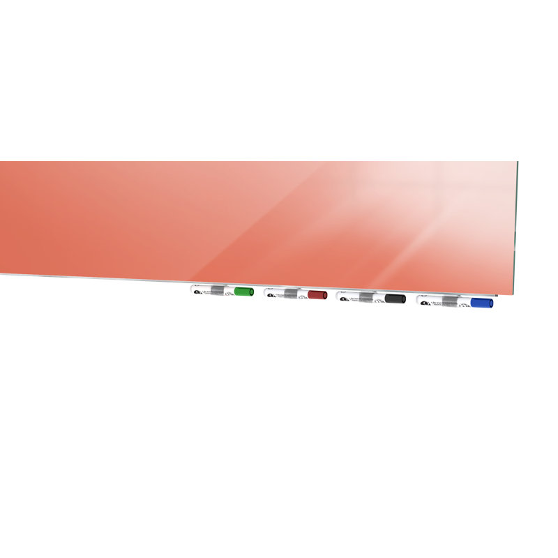 Tableau magnétique horizontal en verre Aria, Pêche, H 48 po x l 60 po